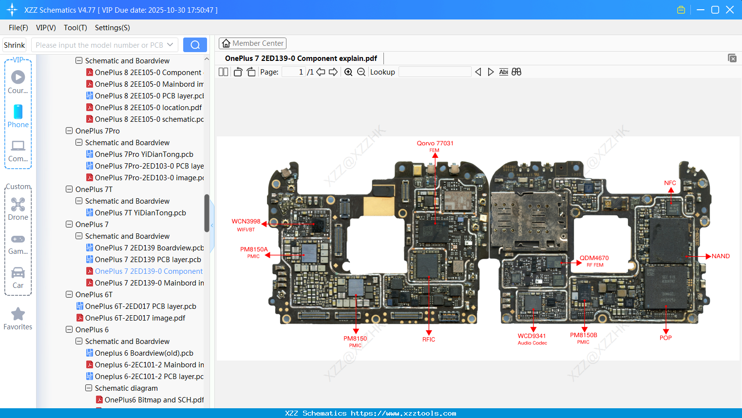 OnePlus 7 2ED139-0 Component Explain
